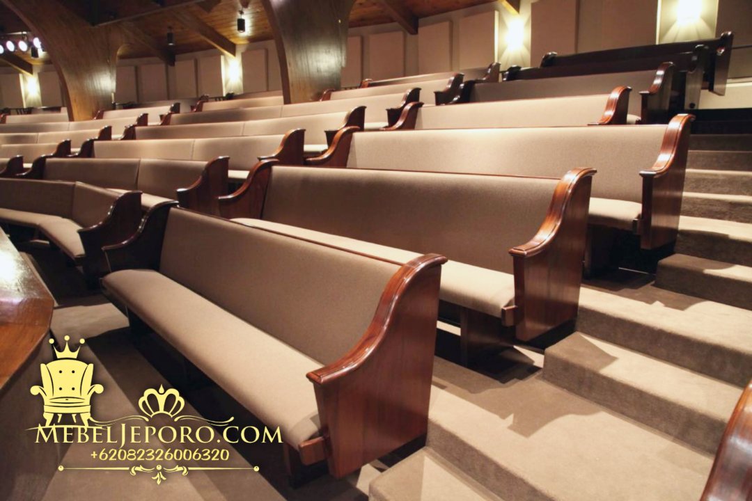Bangku Gereja Kayu Jati Model Minimalis