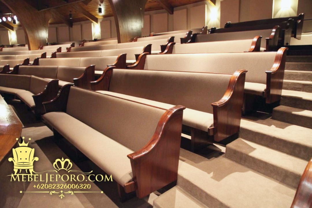 Bangku Gereja Minimalis Sofa Kayu Jati Ukuran 2 M