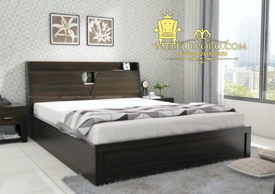 Tempat Tidur Minimalis Modern Kayu Jati