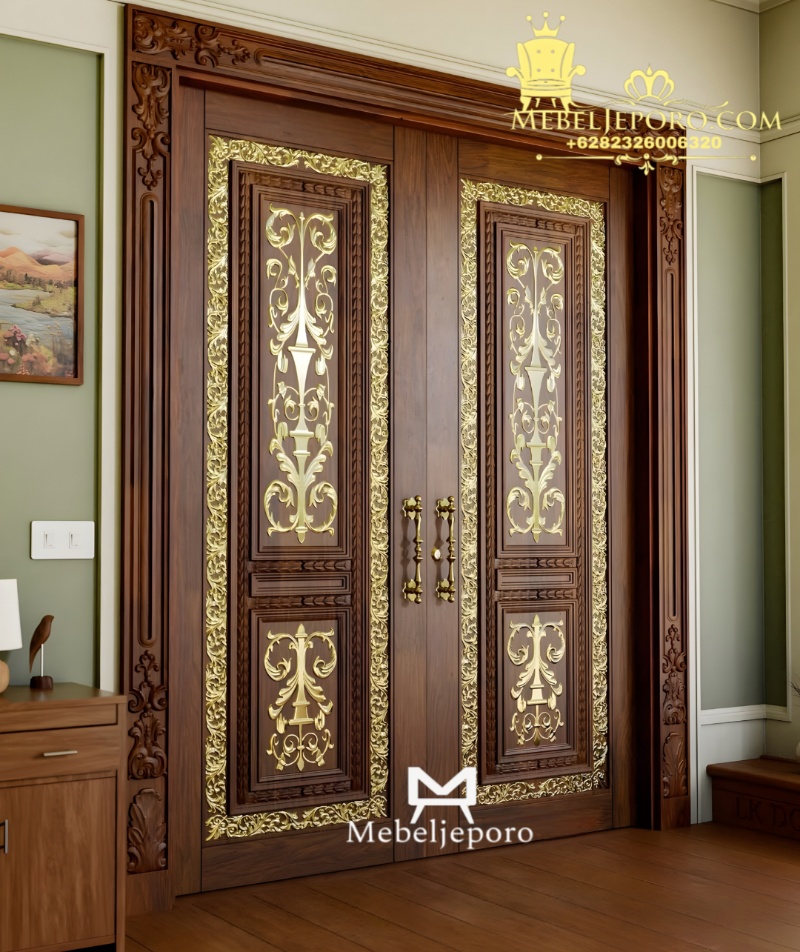 Set-Lengkap-Kusen-Pintu-Kupu-Tarung-Ukir-Mewah