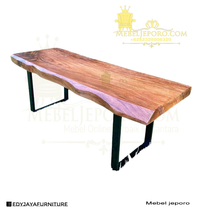 Meja Solid Kayu Suar Pajang 200 Cm