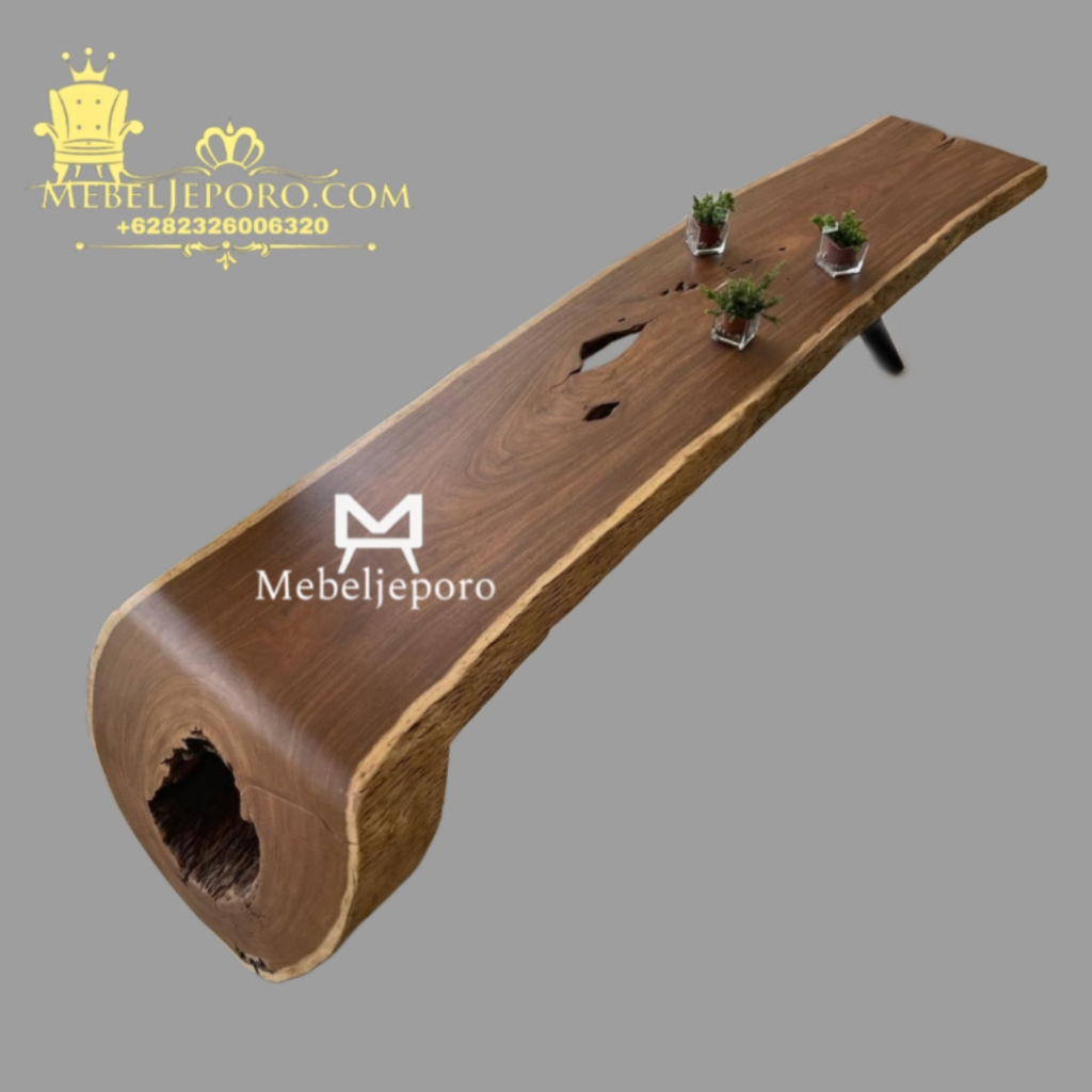 Meja Solid Kayu Trembesi Panjang 300cm