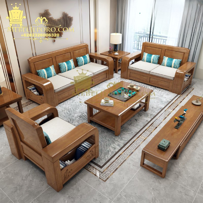 Set Kursi Tamu Jati Minimalis Modern